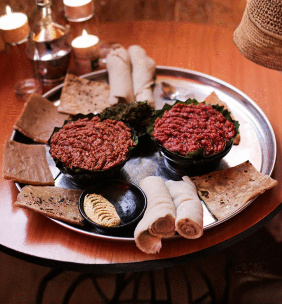 HALF KITFO and HALF TIBS